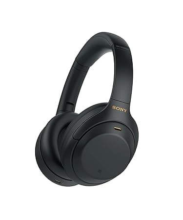 Sony WH-1000XM4 Industry Leading Wireless Noise Cancellation Bluetooth Over Ear Headphones with Mic for Phone Calls, 30 Hours Battery Life, Quick Charge, AUX, Touch Control and Voice Control - Black